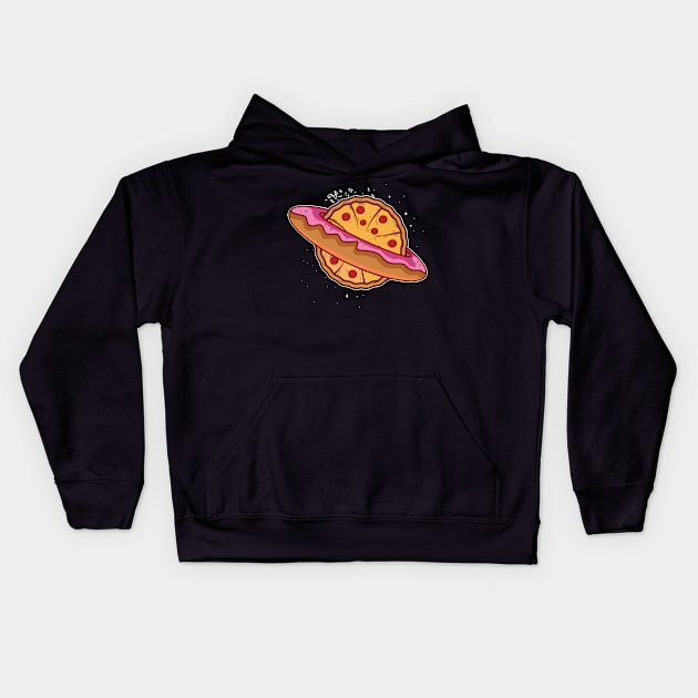 pizza and donuts fast food Kids Hoodie by binding classroom